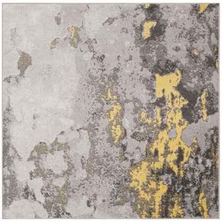 Safavieh 8 x 8 ft. Adirondack 134H Power Loomed Square Area Rug Grey & Yellow ADR134H-8SQ
